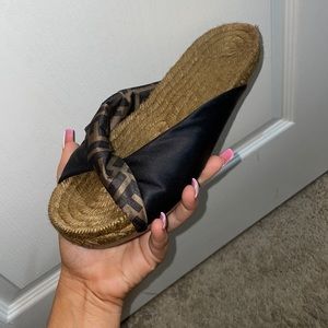 Fendi silk sandals